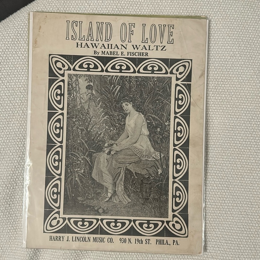 Vintage Sheet Music - Island Of Love Hawaiian Waltz